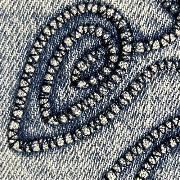 Anthropologie Pilcro and the Letterpress Embroidered Denim Floral Jeans Cropped - Picture 7 of 11